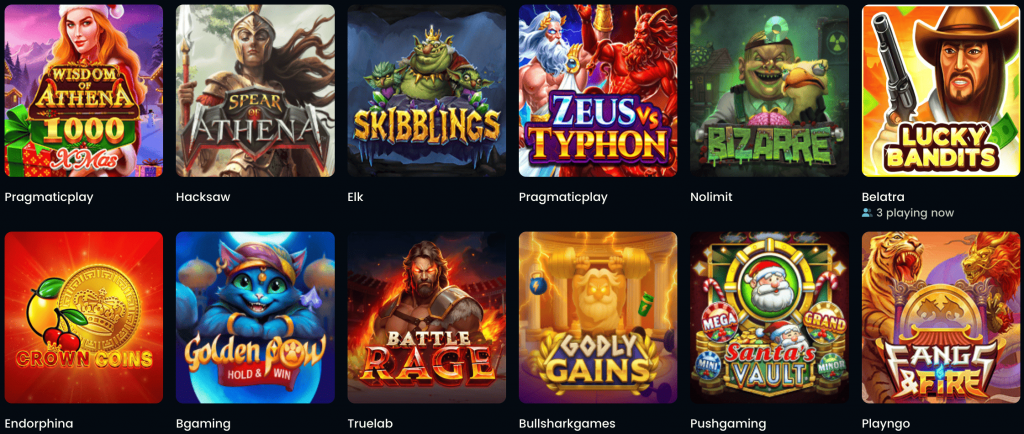 Extensive library of games Snatch Casino